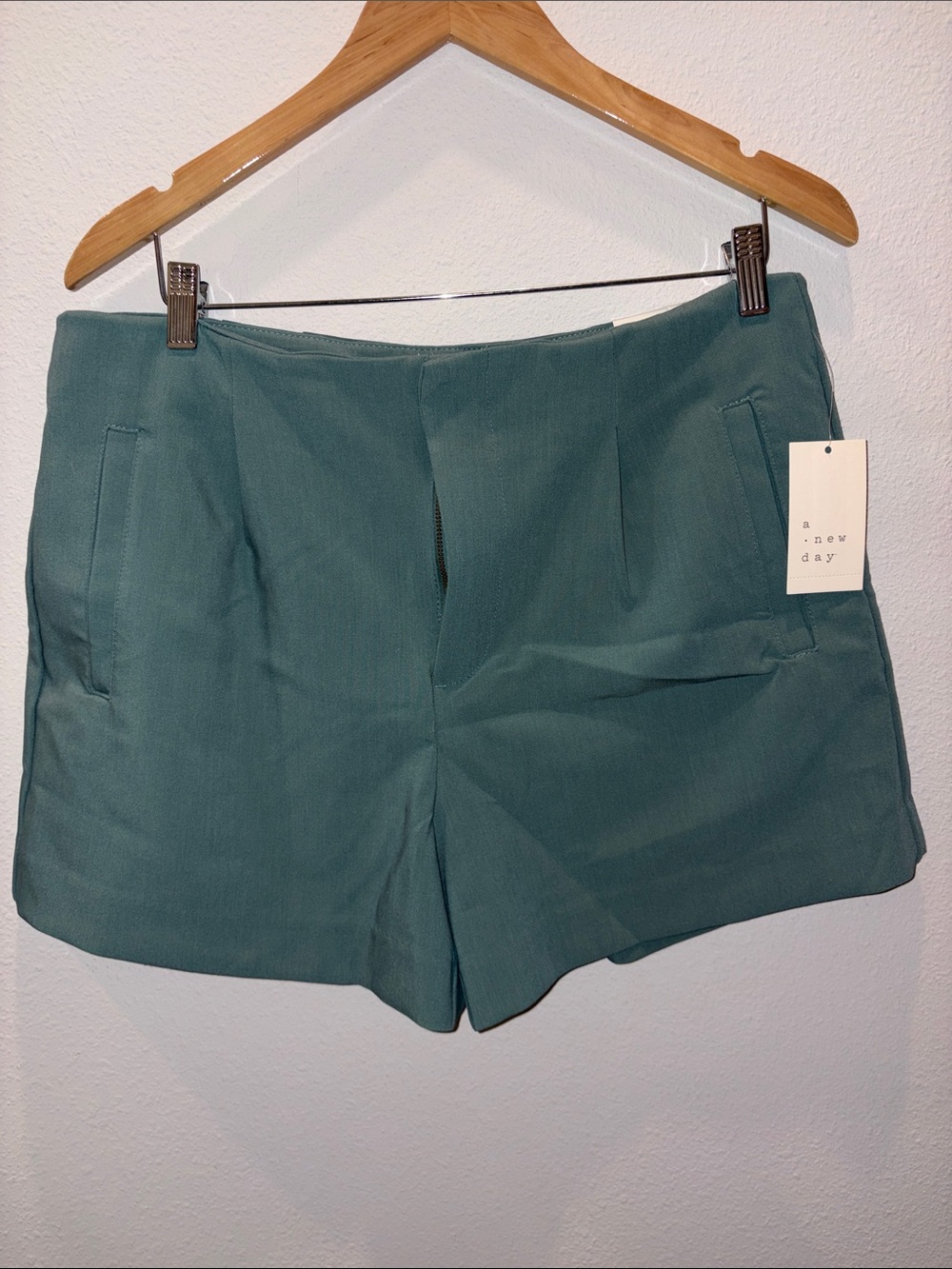 a new day Teal High-Rise Tailored Shorts